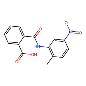 2-[(2-Methyl-5-nitrophenyl)carbamoyl]benzoic acid structure