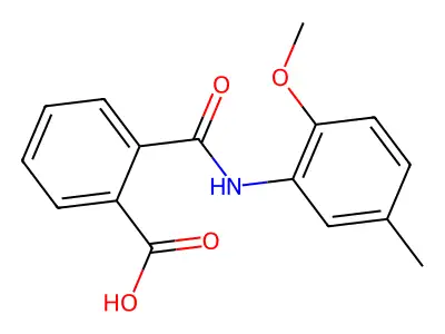 2'-Methoxy-5'-methylphthalanilic acid structure