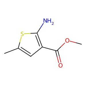 Methyl-2-amino-5-methyl-3-thiophenecarboxylate structure