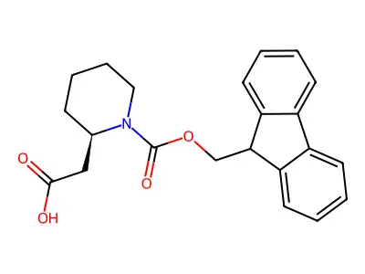 (R)-(1-Fmoc-piperidin-2-YL)-acetic acid structure