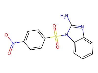 1-((4-Nitrophenyl)sulfonyl)-1H-benzimidazol-2-amine structure
