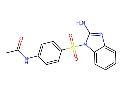 N-(4-((2-Amino-1H-benzimidazol-1-yl)sulfonyl)phenyl)acetamide structure