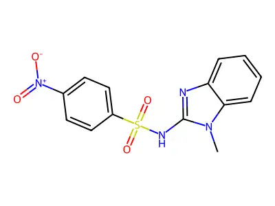 N-(1-Methyl-1H-benzimidazol-2-yl)-4-nitro-benzenesulfonamide structure