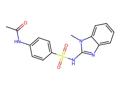 N-(4-(((1-Methyl-1H-benzimidazol-2-yl)amino)sulfonyl)phenyl)acetamide structure