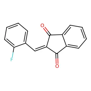 2-[(2-fluorophenyl)methylene]-1H-indene-1,3(2H)-dione structure