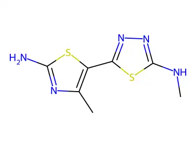 5-(2-amino-4-methyl-1,3-thiazol-5-yl)-N-methyl-1,3,4-thiadiazol-2-amine structure