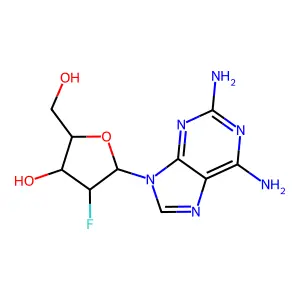 (2S,3S,4R,5S)-5-(2,6-Diamino-9H-purin-9-yl)-4-fluoro-2-(hydroxymethyl)tetrahydrofuran-3-ol structure