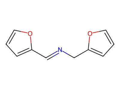 (E)-((furan-2-yl)methyl)((furan-2-yl)methylidene)amine structure