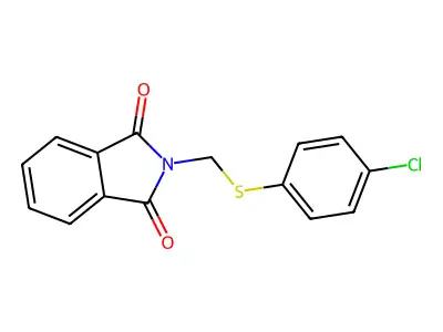 2-[(4-Chlorophenyl)sulfanylmethyl]isoindole-1,3-dione structure