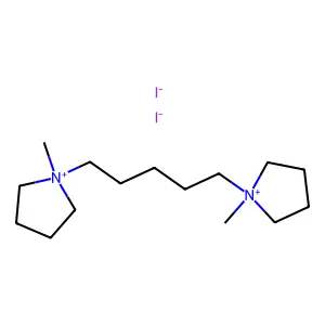 Pyrrolidinium, 1,1'-pentamethylenebis(1-methyl-, diiodide structure
