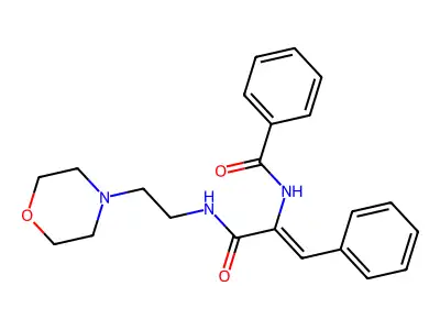 N-[1-(2-Morpholin-4-yl-ethylcarbamoyl)-2-phenyl-vinyl]-benzamide structure