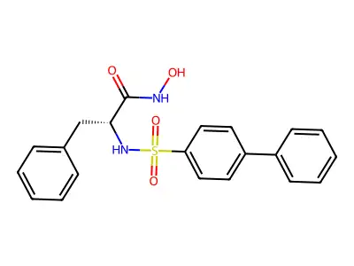 N-羟基-3-苯基-2-[(4-苯基苯基)磺酰氨基]丙酰胺 structure