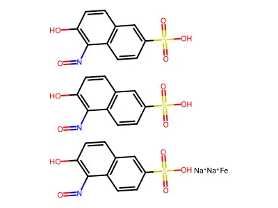 Tris(6-hydroxy-5-nitrosonaphthalene-2-sulfonic acid);iron structure