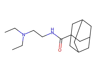N-[2-(diethylamino)ethyl]-1-adamantanecarboxamide structure