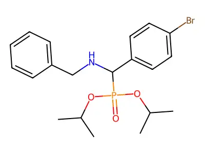 N-benzyl-1-(4-bromophenyl)-1-di(propan-2-yloxy)phosphorylmethanamine structure