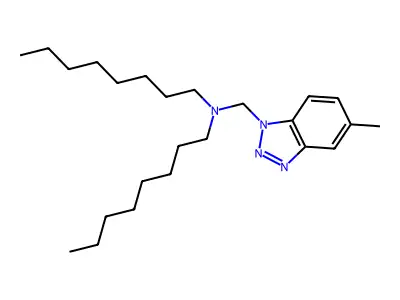 [(5-Methyl-1H-1,2,3-benzotriazol-1-yl)methyl]dioctylamine structure