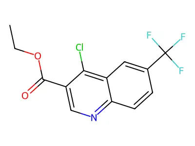 Ethyl 4-chloro-6-(trifluoromethyl)quinoline-3-carboxylate structure