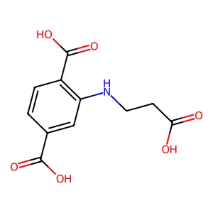 2-[(2-Carboxyethyl)amino]benzene-1,4-dicarboxylic acid structure