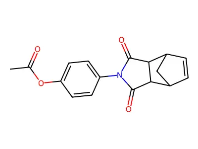 4-(1,3-dioxo-1,3,3a,4,7,7a-hexahydro-2H-4,7-methanoisoindol-2-yl)phenyl acetate structure