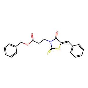 (Z)-benzyl 3-(5-benzylidene-4-oxo-2-thioxothiazolidin-3-yl)propanoate structure