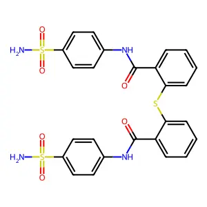 2,2'-Thiobis(N-(4-sulfamoylphenyl)benzamide) structure