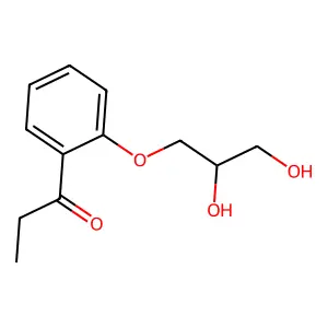 1,2-Propanediol, 3-(o-propionylphenoxy)- structure