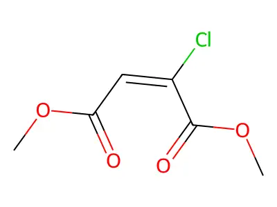 1,4-Dimethyl (2Z)-2-chloro-2-butenedioate structure