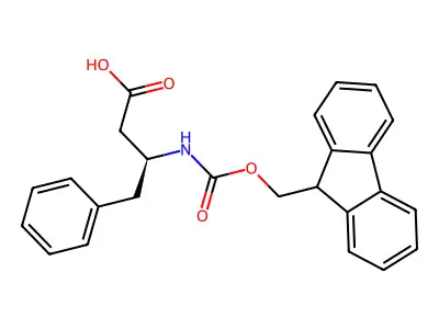 (3S)-3-((((9H-fluoren-9-yl)methoxy)carbonyl)amino)-4-phenylbutanoic acid structure