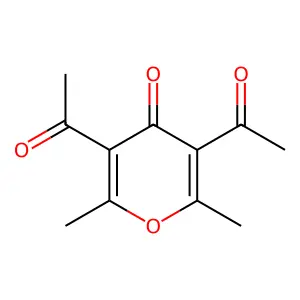 3,5-Diacetyl-2,6-dimethyl-4H-pyran-4-one structure