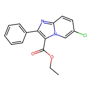 Ethyl 6-chloro-2-phenylimidazo[1,2-a]pyridine-3-carboxylate structure