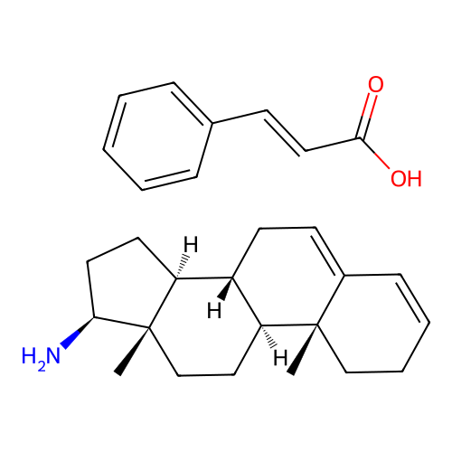 Cinnamic acid, comp. with androsta-3,5-dien-17-beta-amine (1:1) structure