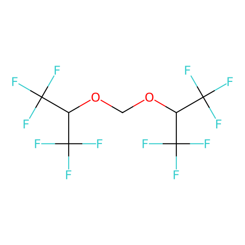 Propane, 2,2'-[methylenebis(oxy)]bis[1,1,1,3,3,3-hexafluoro- structure