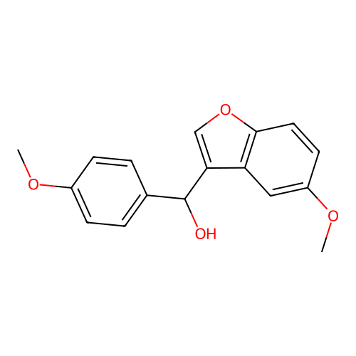 (5-Methoxybenzofuran-3-yl)(4-methoxyphenyl)methanol structure