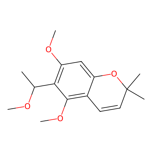 5,7-Dimethoxy-6-(1-methoxyethyl)-2,2-dimethylchromene structure