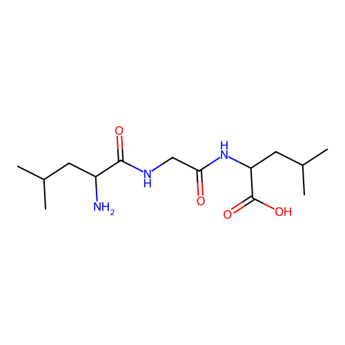 2-[[2-[(2-Amino-4-methylpentanoyl)amino]acetyl]amino]-4-methylpentanoic acid structure