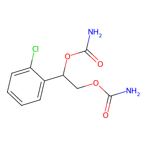[2-Carbamoyloxy-2-(2-chlorophenyl)ethyl] carbamate structure