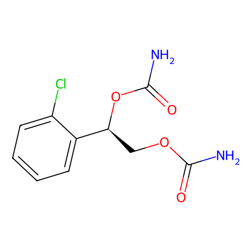[(2R)-2-carbamoyloxy-2-(2-chlorophenyl)ethyl] carbamate structure