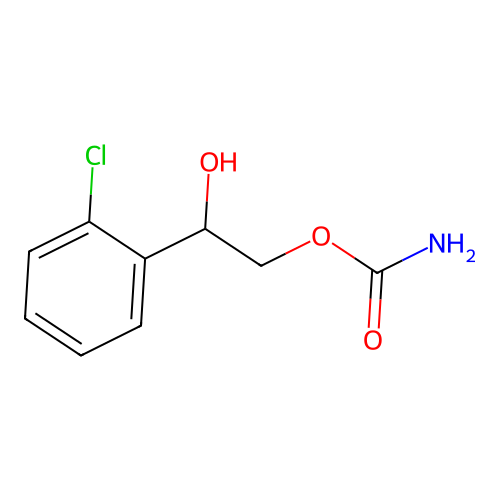 2-(2-Chlorophenyl)-2-hydroxyethyl carbamate structure