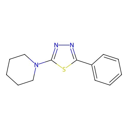 1-(5-Phenyl-1,3,4-thiadiazol-2-yl)piperidine structure