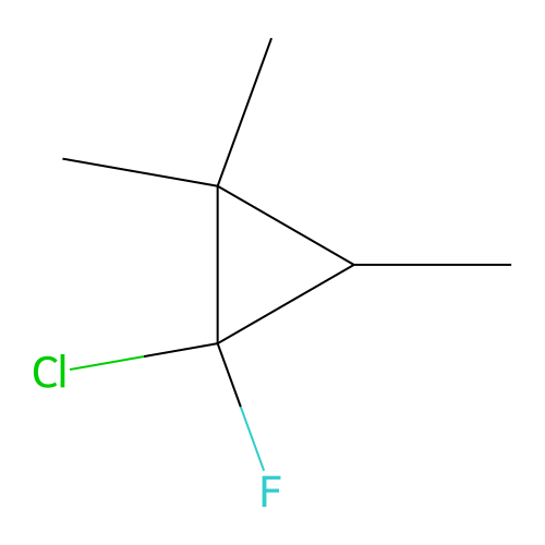 1-Chloro-1-fluoro-2,2,3-trimethylcyclopropane structure