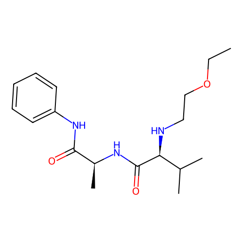 N-2-Ethoxyethyl-Val-Ala-anilide structure