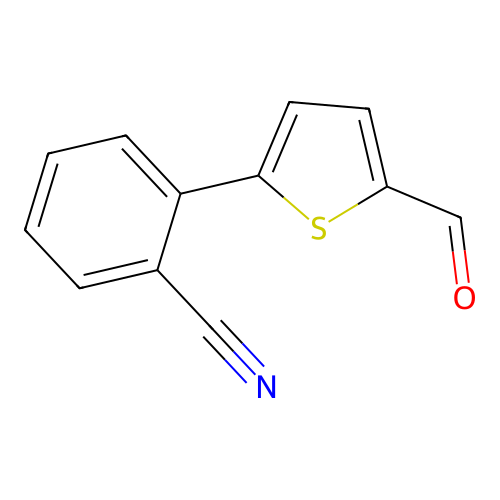 2-(5-Formylthiophen-2-yl)benzonitrile structure