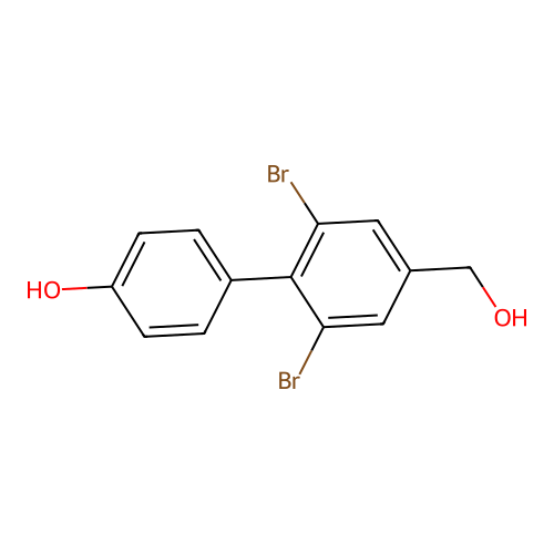 4-[2,6-Dibromo-4-(hydroxymethyl)phenyl]phenol structure