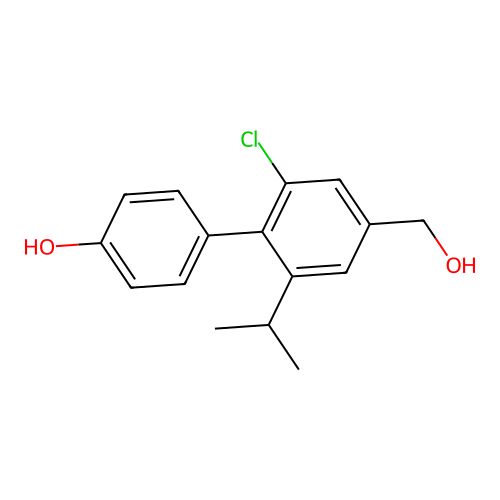 4-[2-Chloro-4-(hydroxymethyl)-6-propan-2-ylphenyl]phenol structure