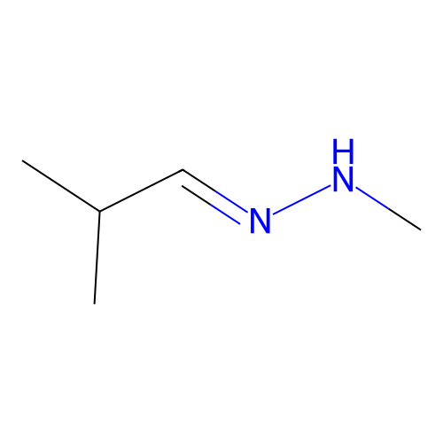 Propanal, 2-methyl-, methylhydrazone structure