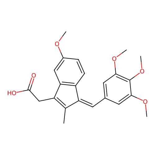 (Z)-2-[5-Methoxy-2-methyl-1-(3,4,5-trimethoxybenzylidene)-3-indenyl]acetic Acid structure