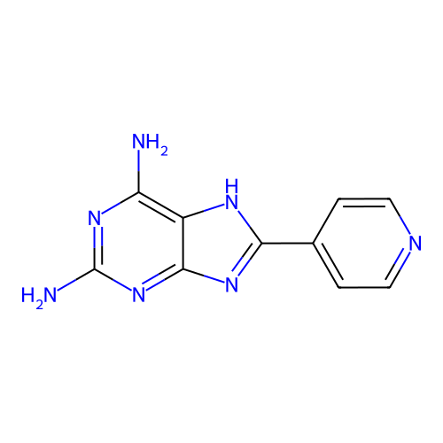 8-(吡啶-4-基)-9H-嘌呤-2,6-二胺 structure