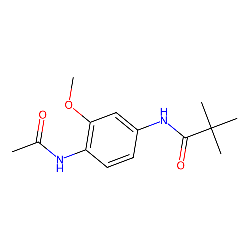 N-[4-(acetylamino)-3-methoxyphenyl]-2,2-dimethylpropanamide structure