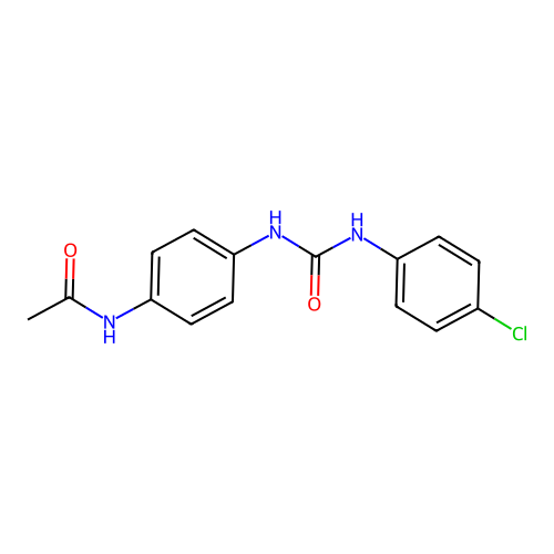N-(4-{[(4-chlorophenyl)carbamoyl]amino}phenyl)acetamide structure