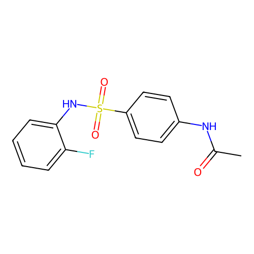N-{4-[(2-fluorophenyl)sulfamoyl]phenyl}acetamide structure